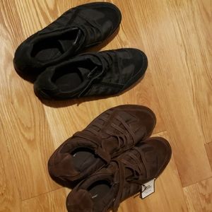 Black and brown athleisure shoes